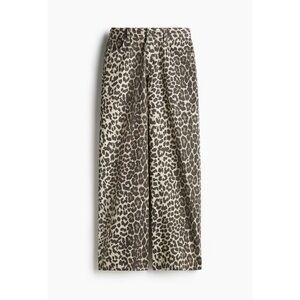H&M Leopard Print Wide Leg Jeans